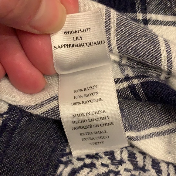 Rails X Anthropologie women’s Lily Sapphire Jacquard boho Top Blouse XS - Picture 9 of 10